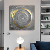Toile - Abstract Blue Spiral